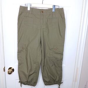 Tommy Hilfiger Capris Capri Pants Olive Green Casual Cotton Women's Size 4
